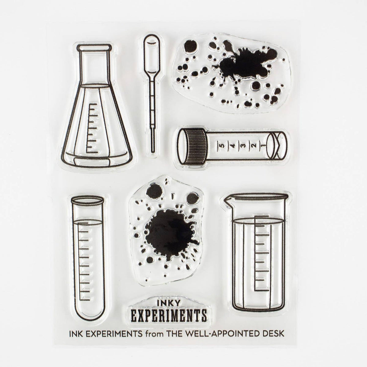 Ink Experiments 3"x4" Clear Stamp Set (8 stamp designs)