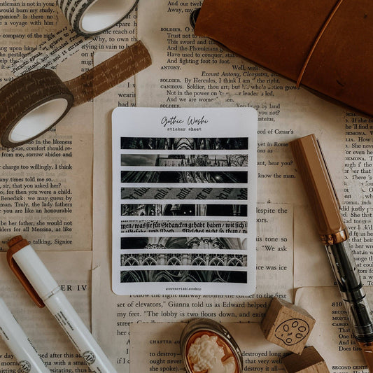 Gothic Washi Sticker Sheet