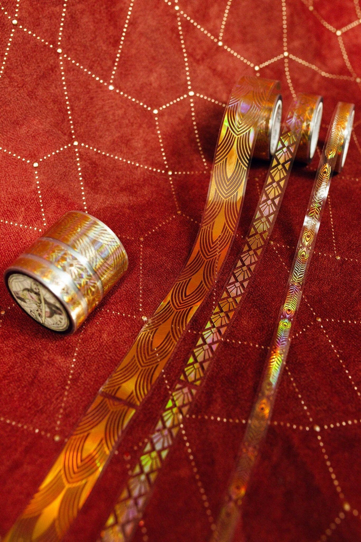 Cora Crea Crafts Art Deco Gold Ornament Transparent Tape Set