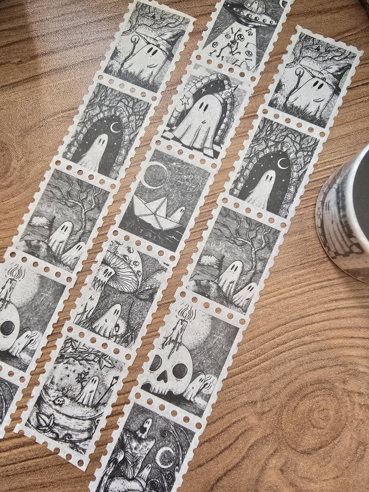 Ghosties Galore stamp washi tape by Jon Turner Illustration