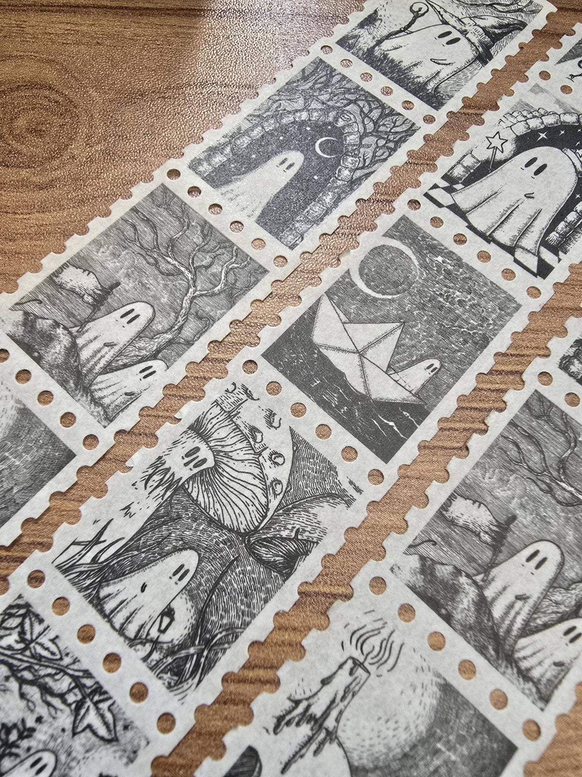 Ghosties Galore stamp washi tape by Jon Turner Illustration