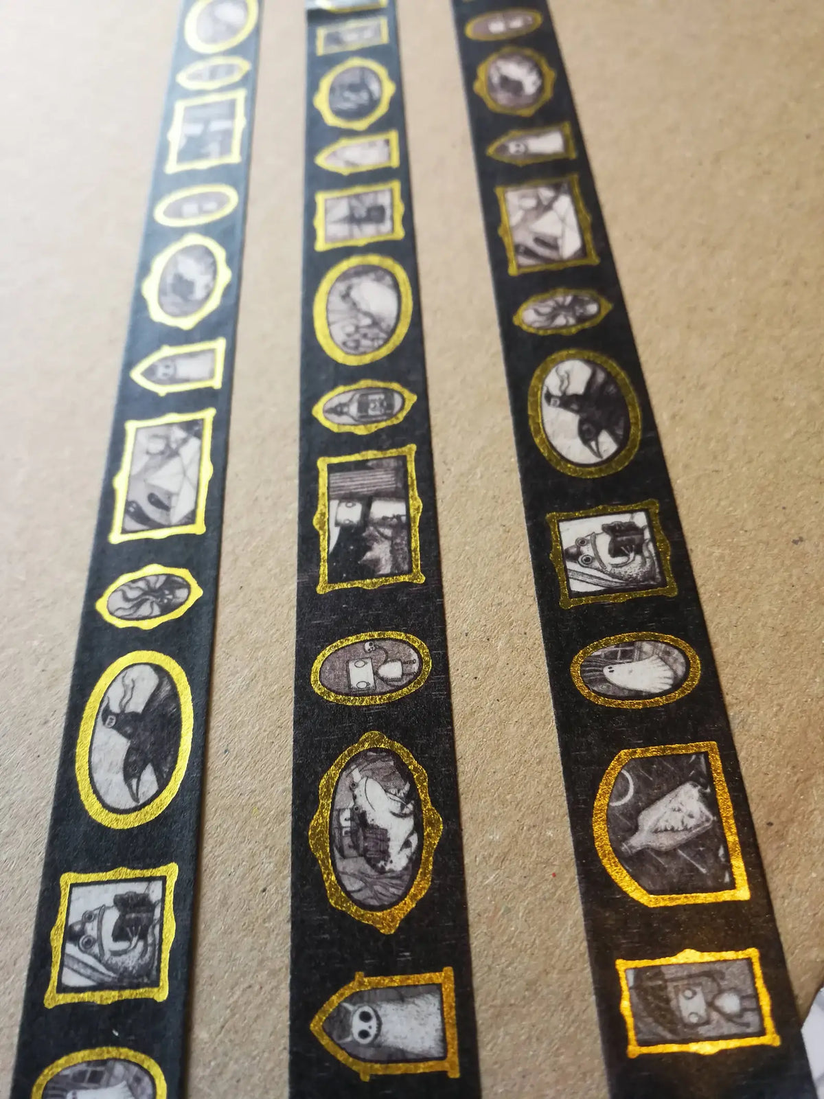 Gallery of Curiosities gold foil washi tape by Jon Turner Illustration