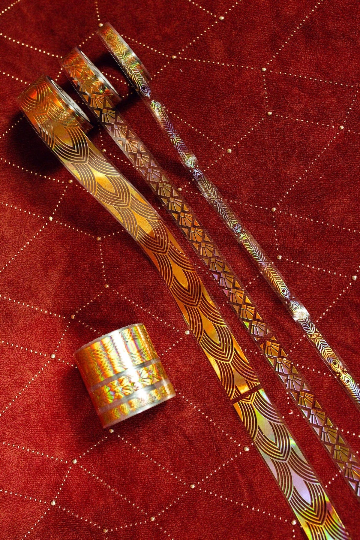Cora Crea Crafts Art Deco Gold Ornament Transparent Tape Set