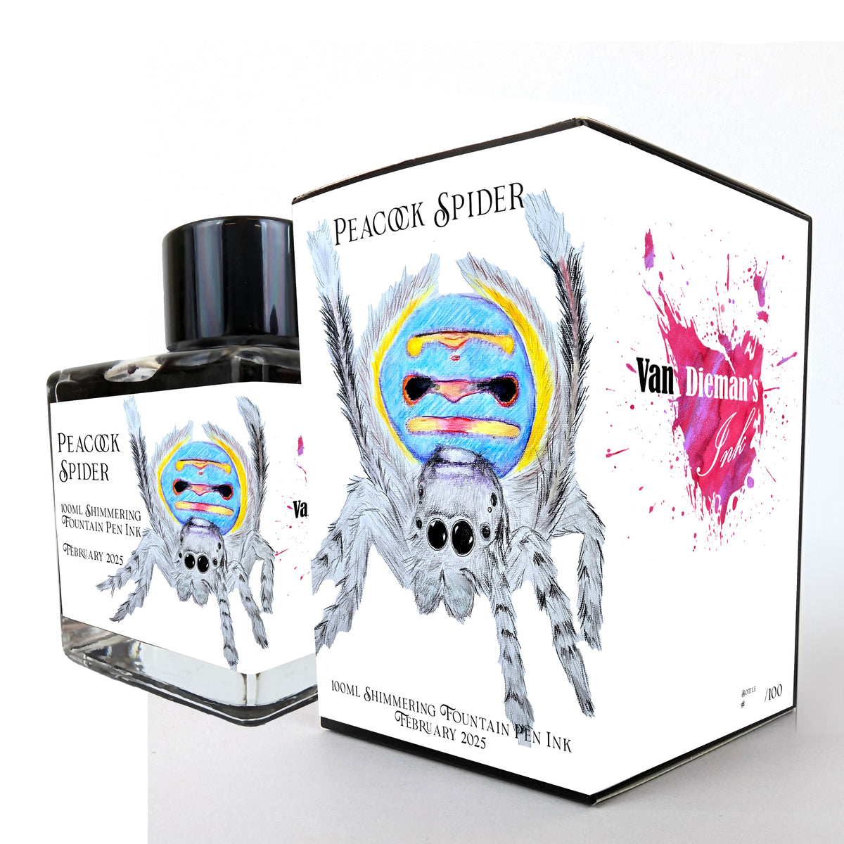 2025 Ink of the Month - Peacock Spider - 4ml Fountain Pen Ink Sample