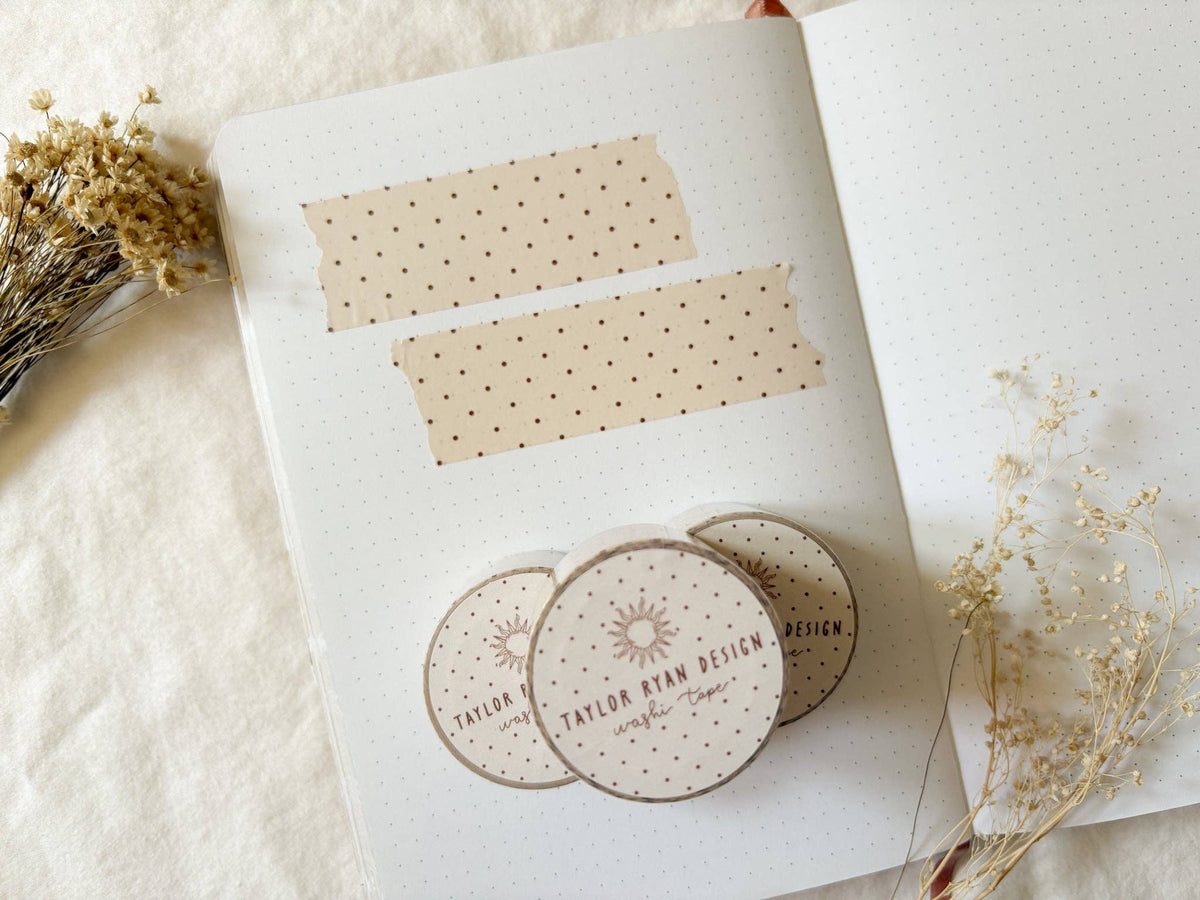 Taylor Ryan Design Cream Polka Dot Washi Tape