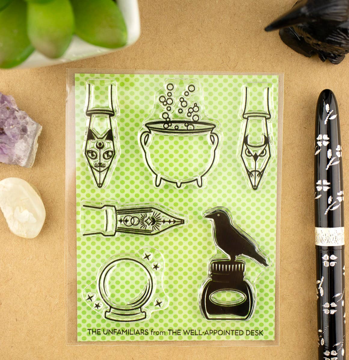 The Unfamiliars - 3"x4" Clear Witchy Stamp Set (6 designs)