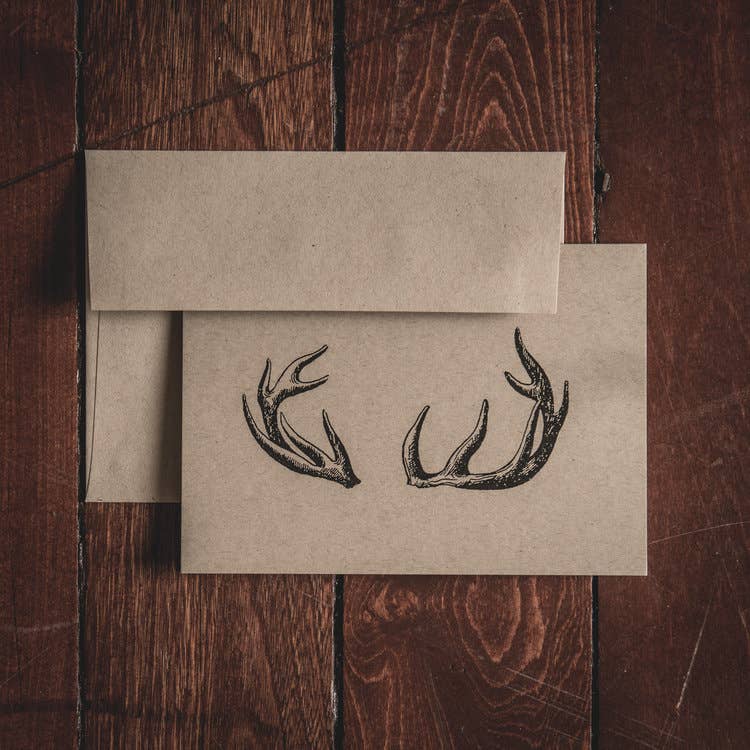 Antlers Folded Note Cards