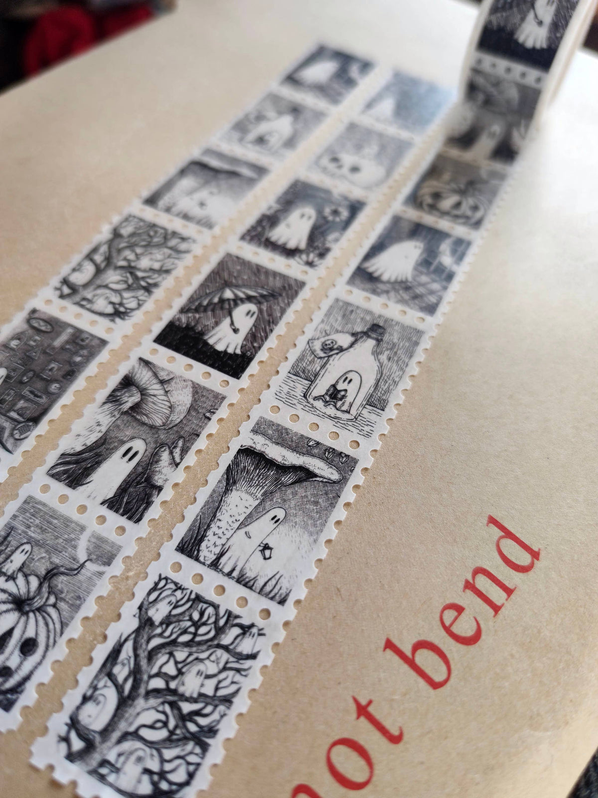 Ghostie Stamps ghost art washi tape by Jon Turner Illustration