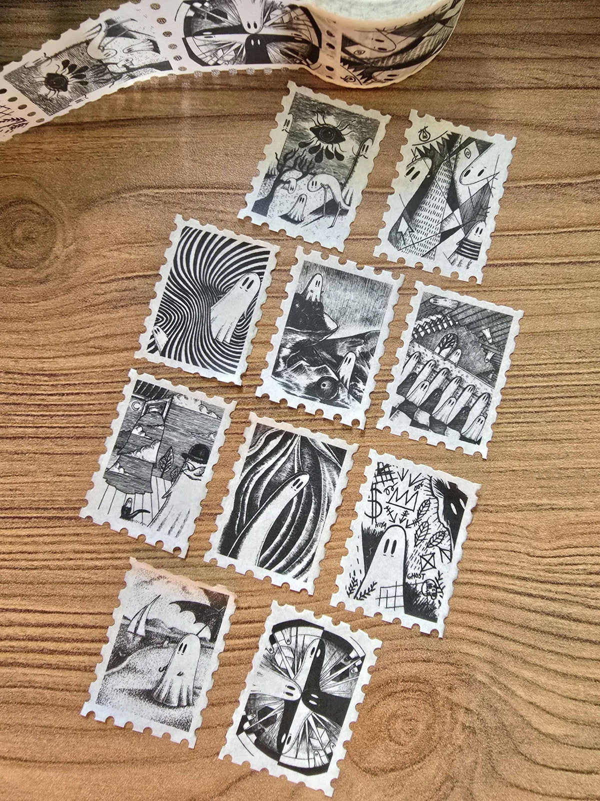 Creative Spirits No. 2 Ghosts of Art History stamp washi tape by Jon Turner