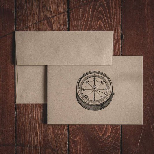 Compass Folded Note Cards
