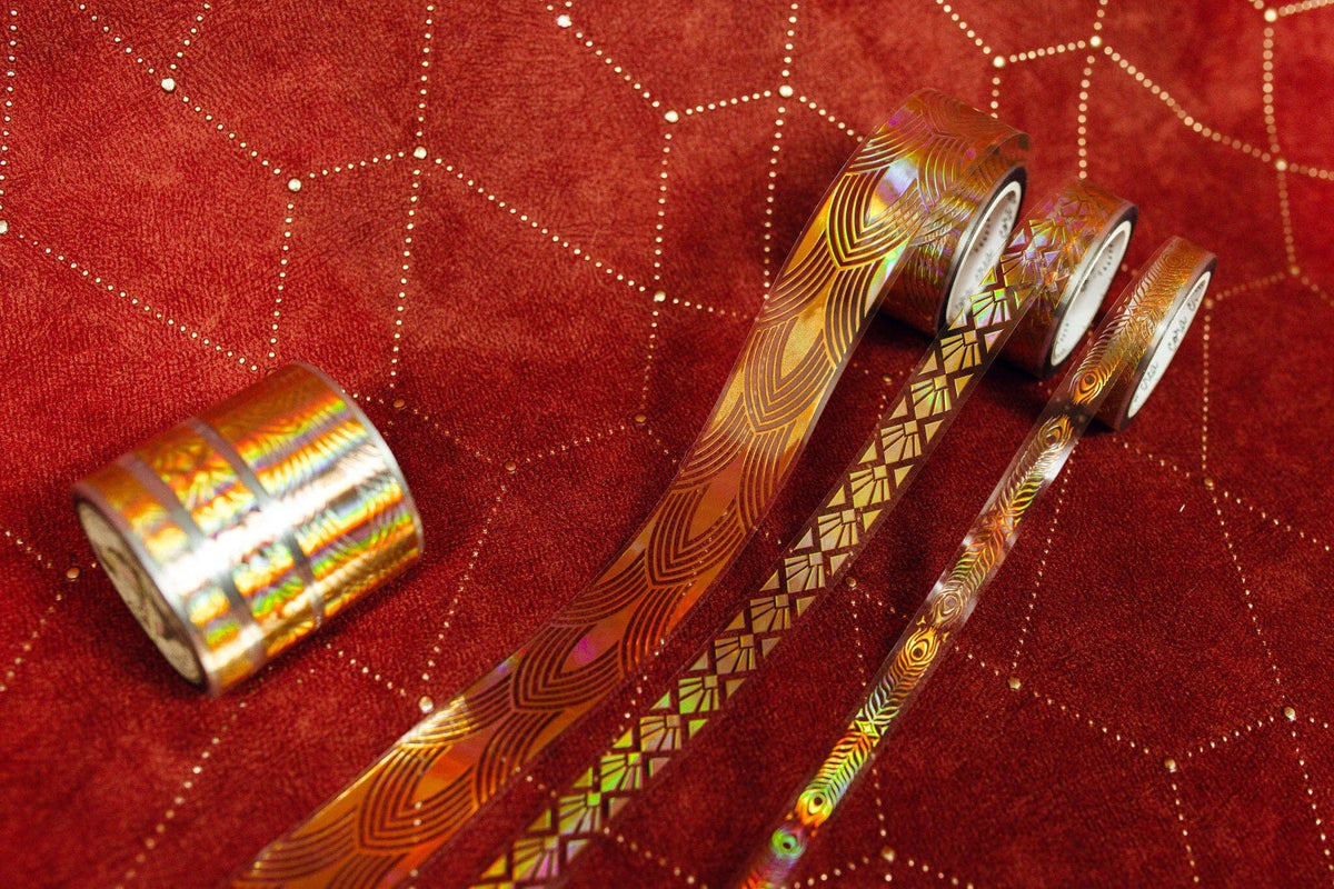 Cora Crea Crafts Art Deco Gold Ornament Transparent Tape Set