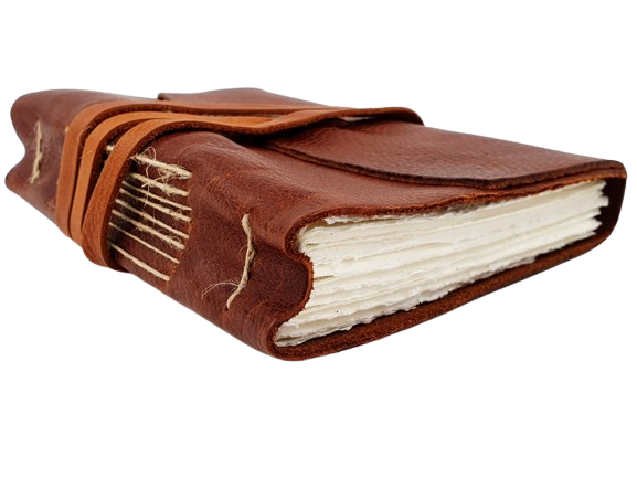 Soft Leather Medieval Journal with Cotton ‘Amalfi’ Handmade Paper