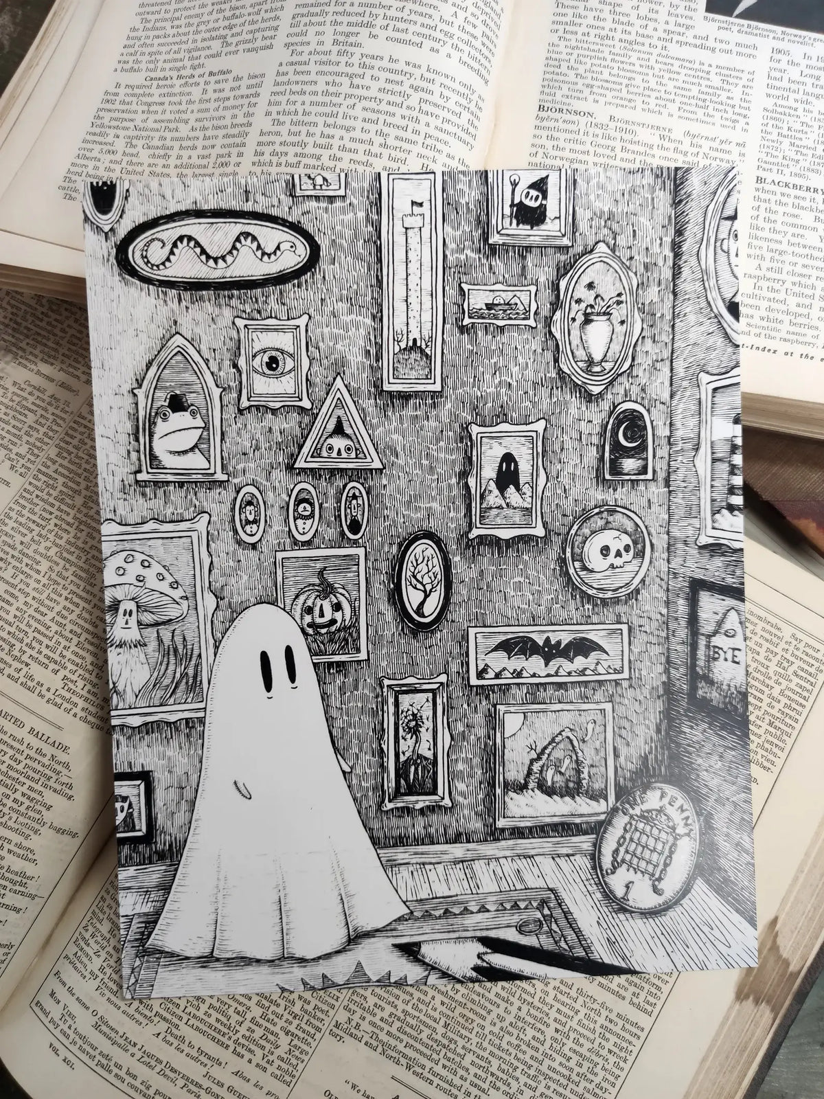 In My Room ghost gallery 8x10 art print by Jon Turner Illustration