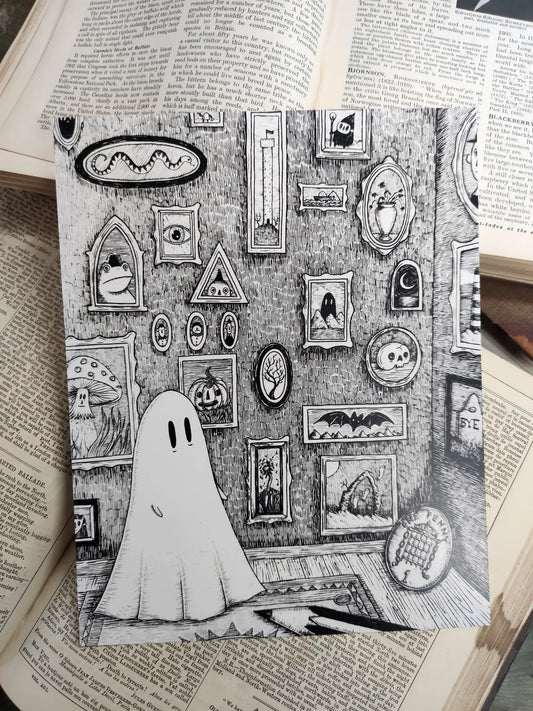 In My Room ghost gallery 8x10 art print by Jon Turner Illustration