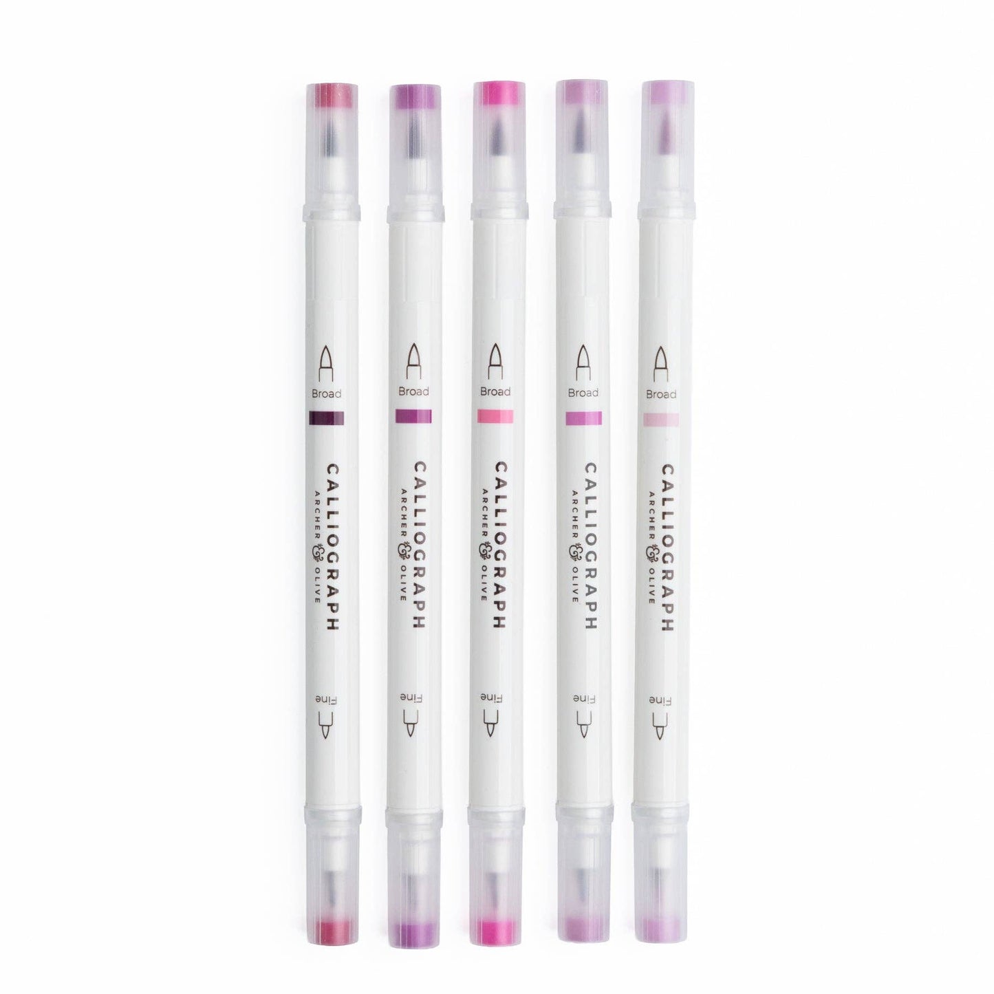Fuchsia Hues Sets of 5: Acrylograph