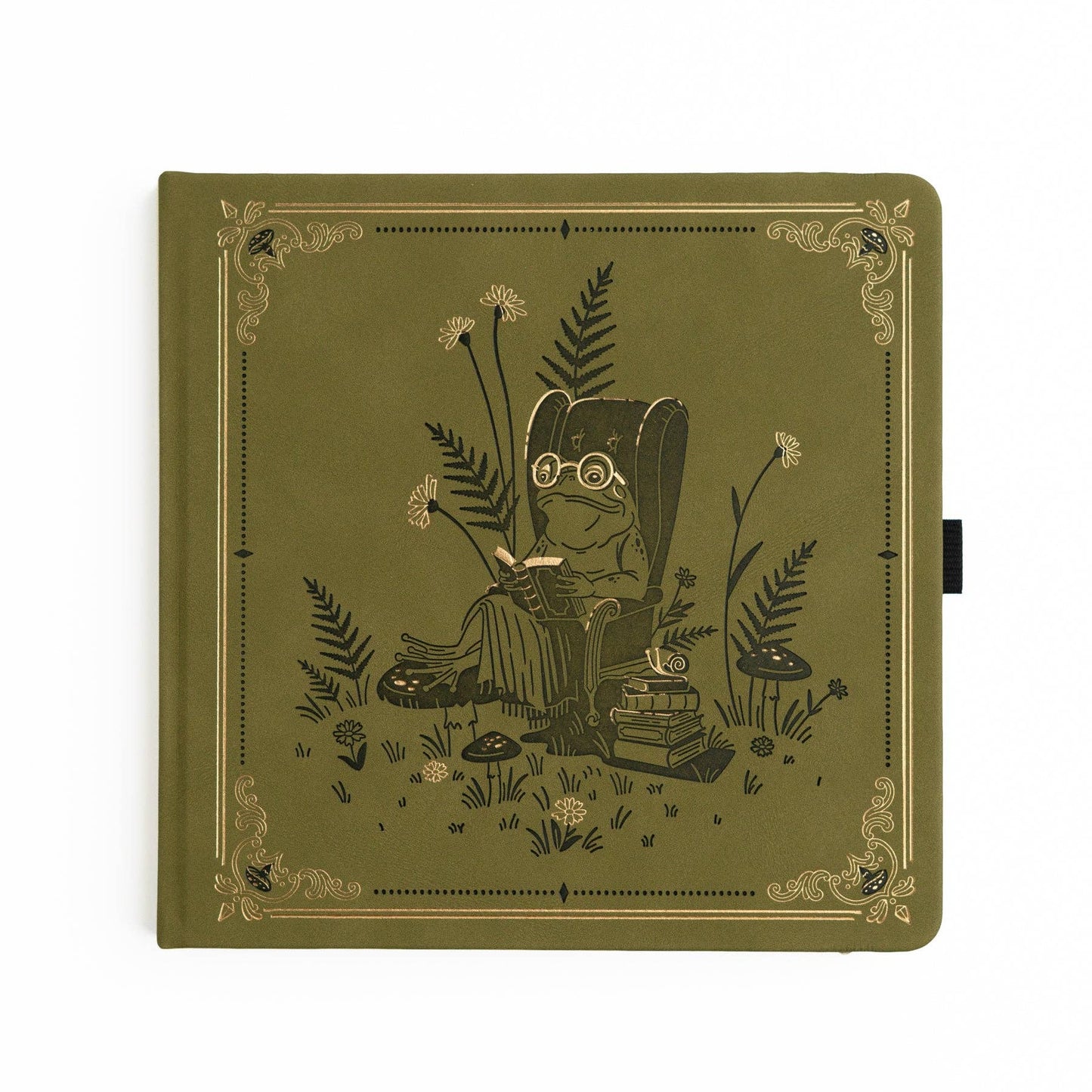Archer & Olive Literary Frog | Notebook: Dot Grid / 8x8: 160 Pages