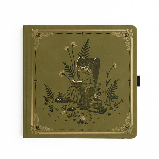 Archer & Olive Literary Frog | Notebook: Dot Grid / 8x8: 160 Pages