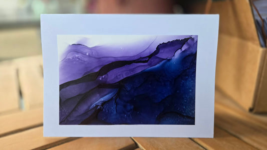 Alcohol Ink Blank Greeting Card