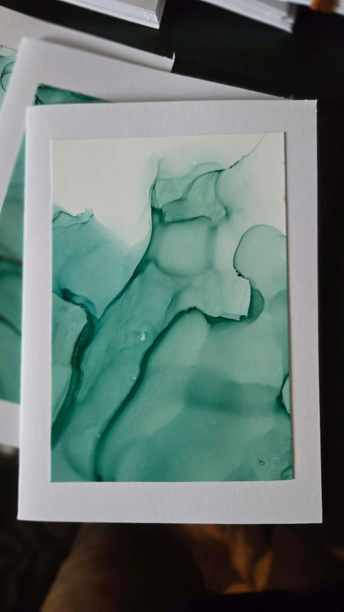 Alcohol Ink Blank Greeting Card