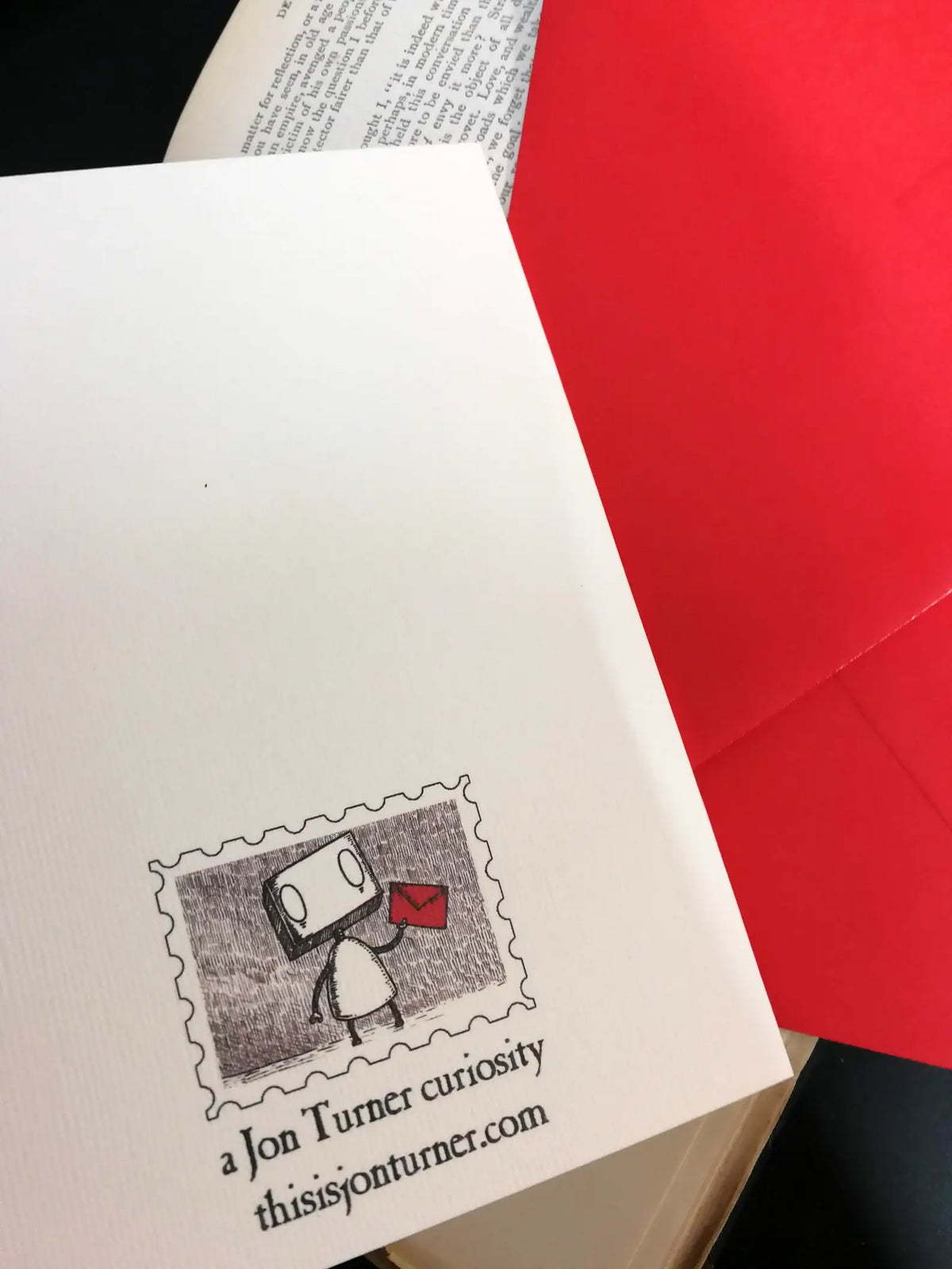 Romantic Toad blank greeting card by Jon Turner Illustration