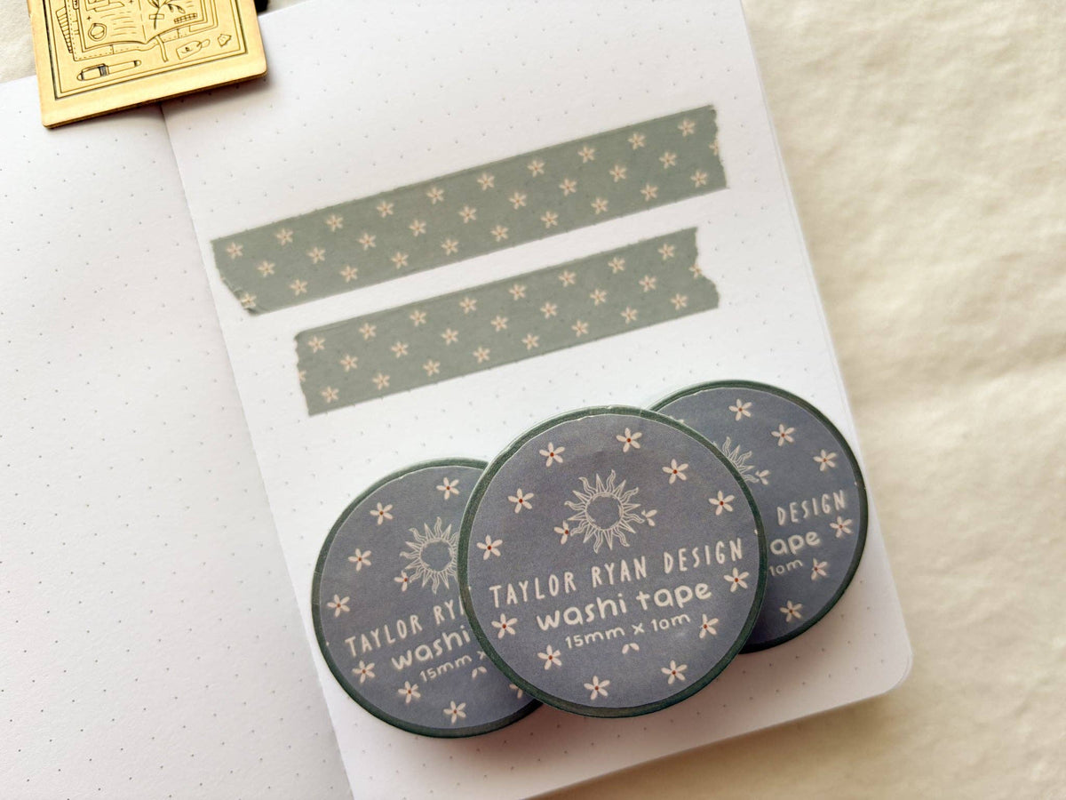 Taylor Ryan Design Blue Floral Washi Tape