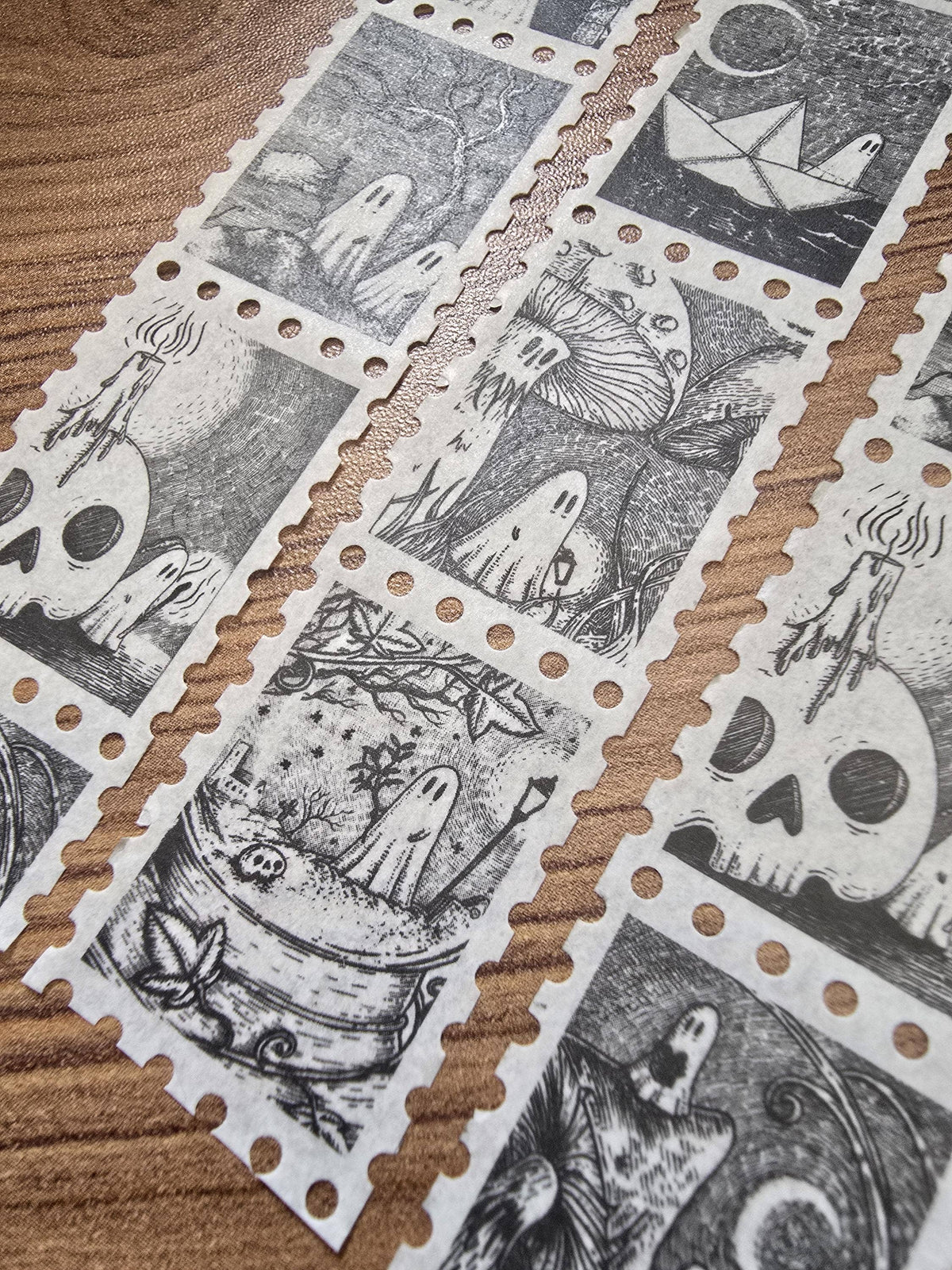 Ghosties Galore stamp washi tape by Jon Turner Illustration