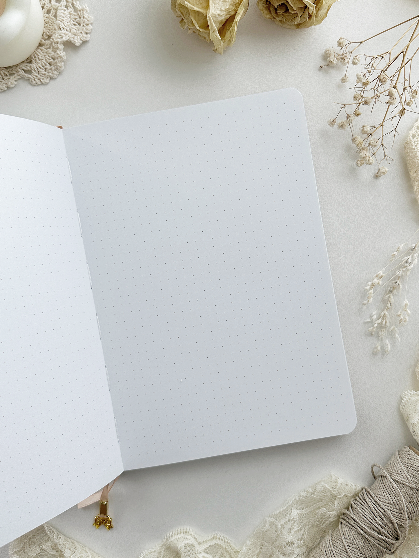 Leela A5 brown sweater lace notebook