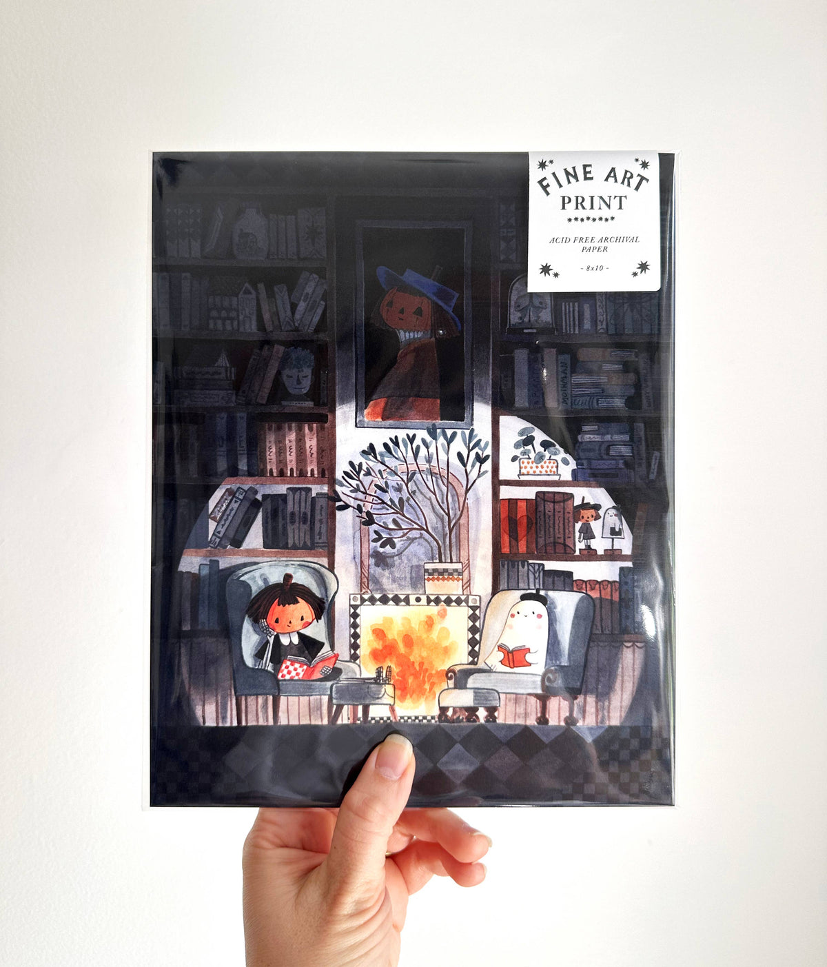 Pumpkin and Spice - Cozy Library - dark academia - Print
