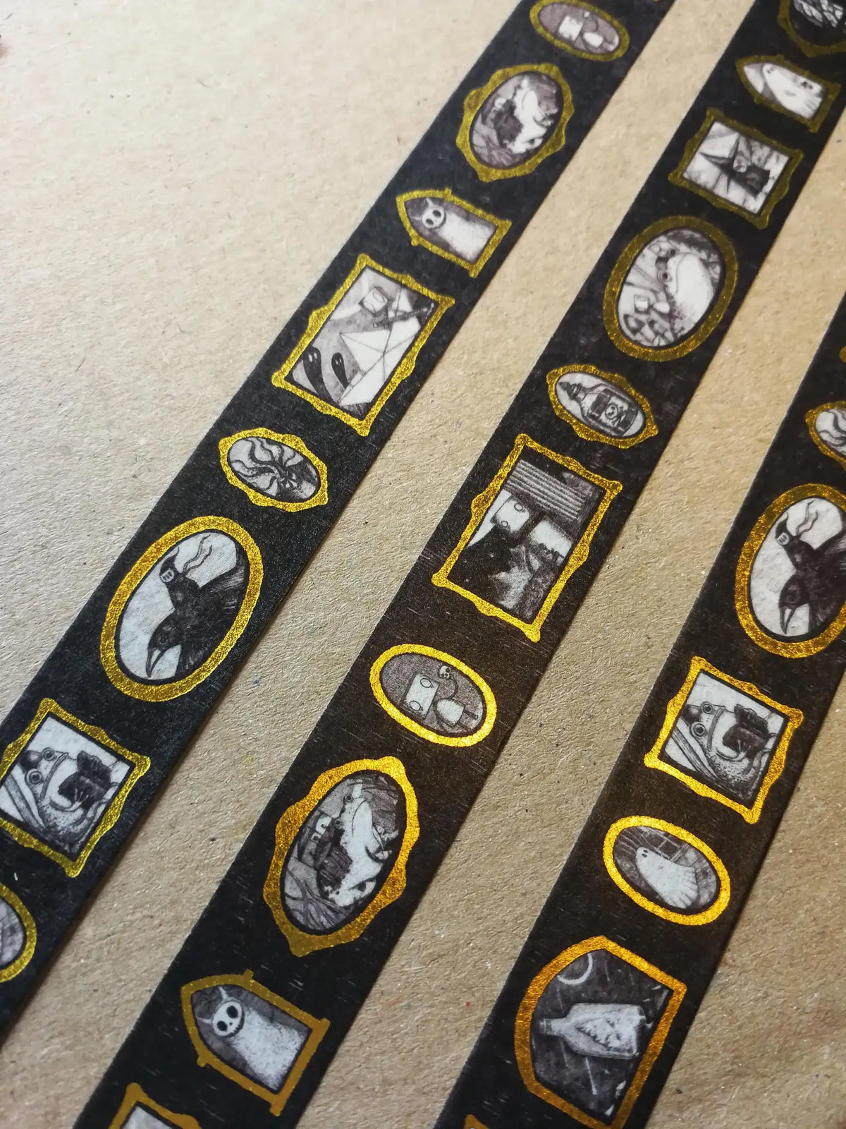 Gallery of Curiosities gold foil washi tape by Jon Turner Illustration