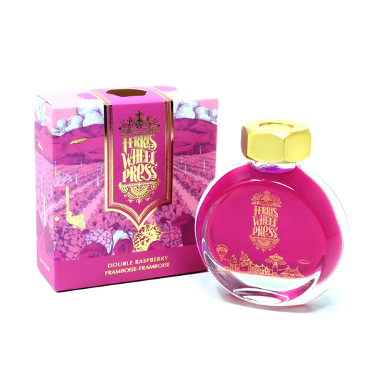 Ferris Wheel Press Double Raspberry bright pink fountain pen ink bottle and box