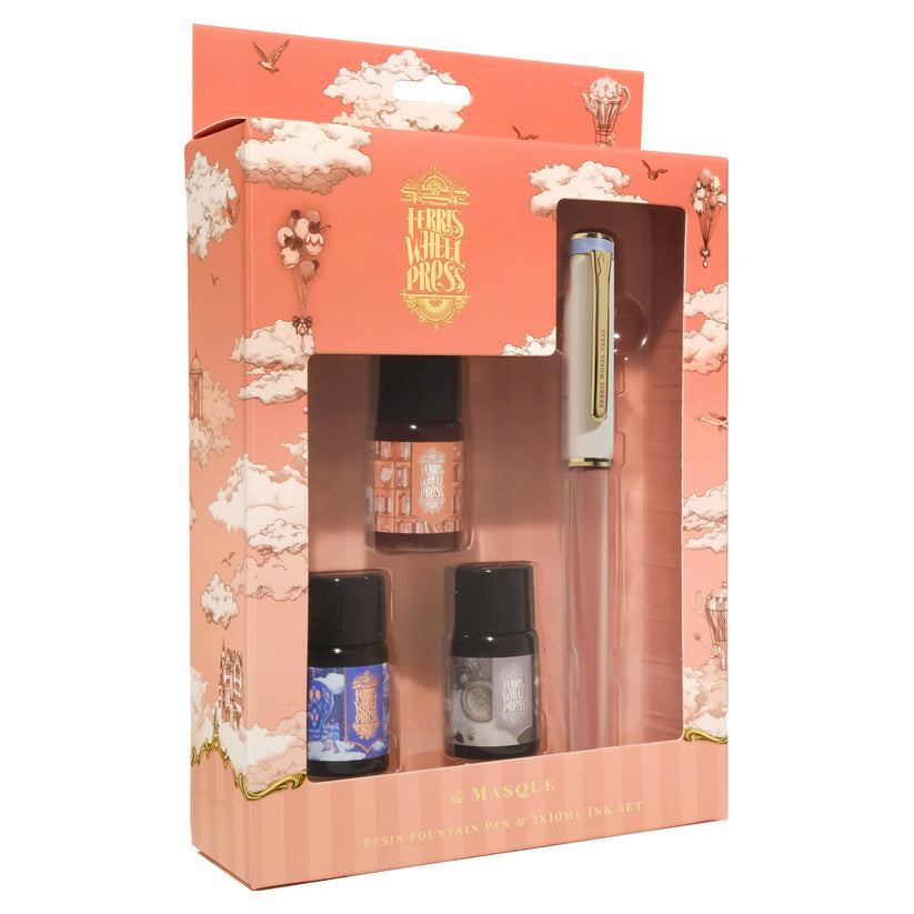 Ferris Wheel Press The Masque resin fountain pen and ink set – Coral