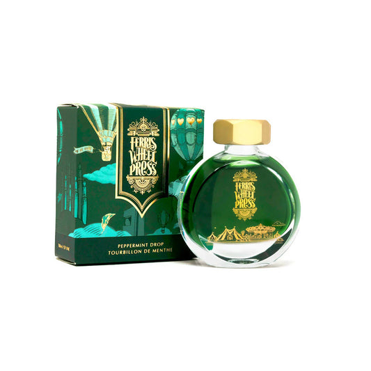 Ferris Wheel Press Peppermint Drop deep green fountain pen ink bottle and box