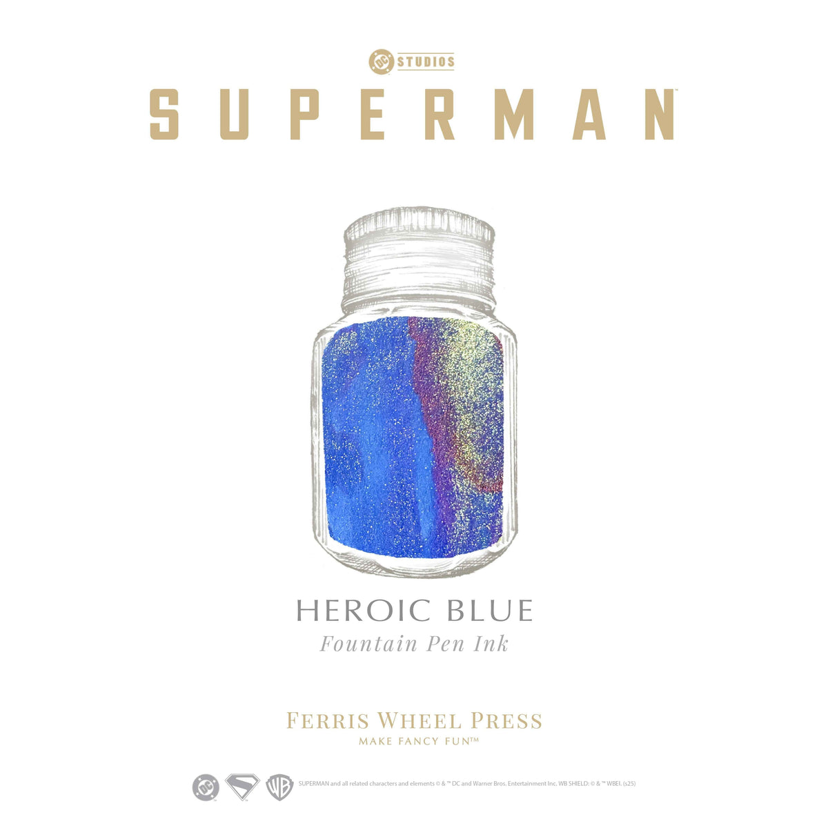 Heroic Blue fountain pen ink swatch