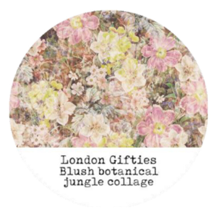 London Gifties Blush Botanical Jungle Collage 2cm Washi Tape with Holographic Foil
