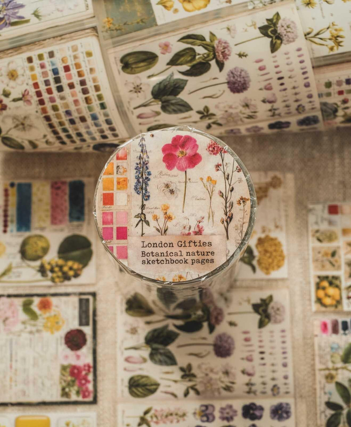 Botanical Nature Sketchbook Pages London Gifties tape