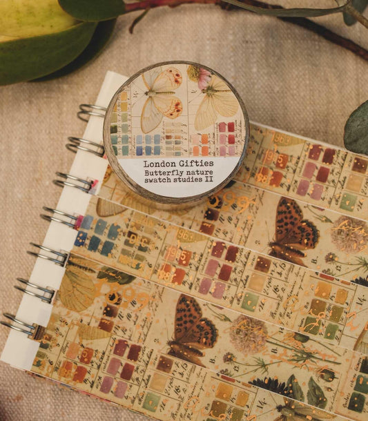 London Gifties Butterfly nature swatch studies II washi tape image 1