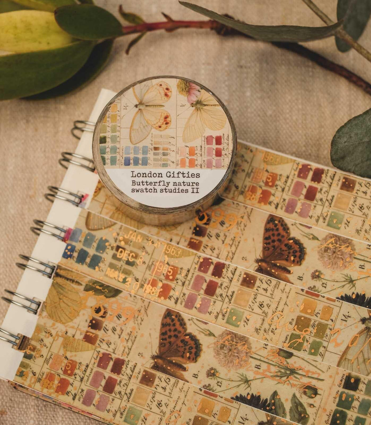 London Gifties Butterfly nature swatch studies II washi tape image 2