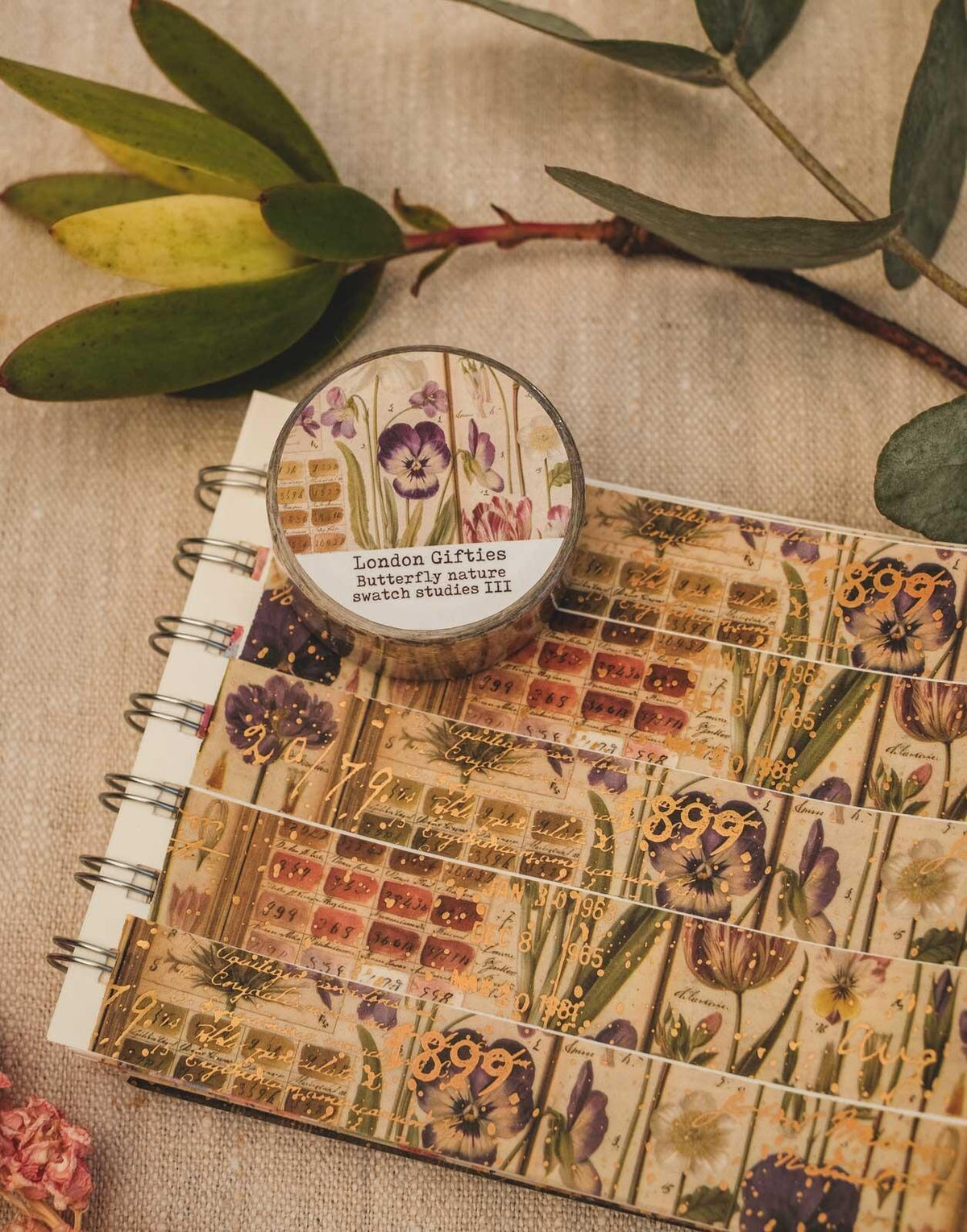 London Gifties Butterfly nature swatch studies III washi tape image 1