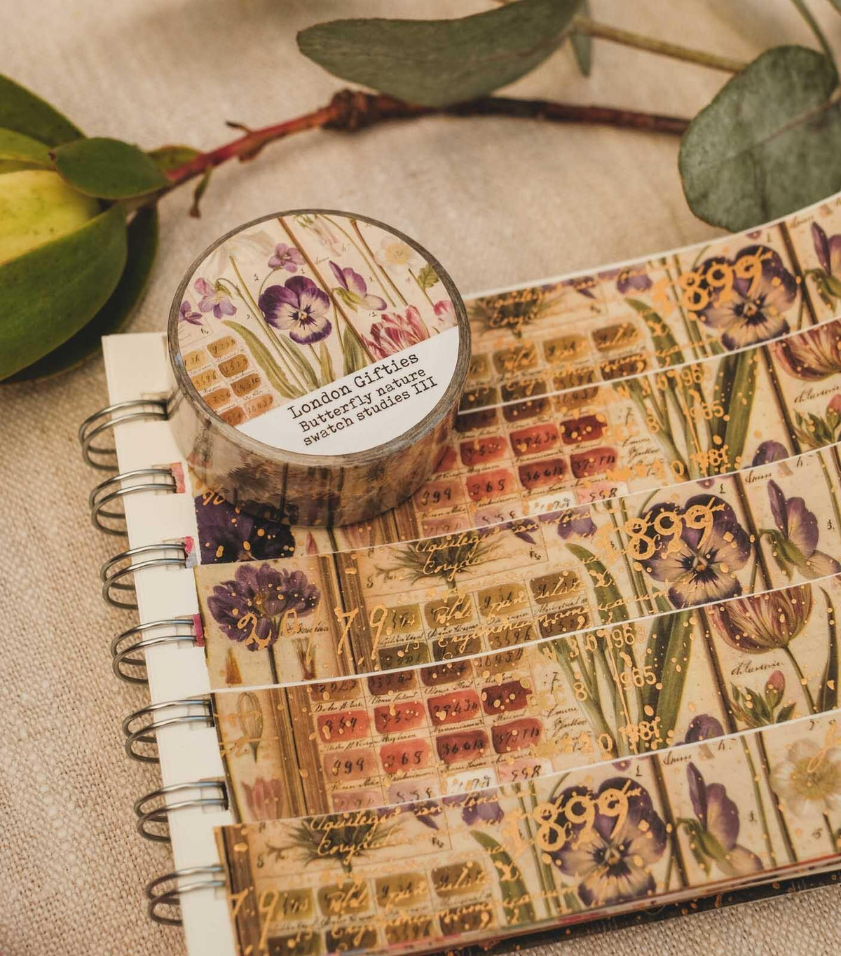 London Gifties Butterfly nature swatch studies III washi tape image 2
