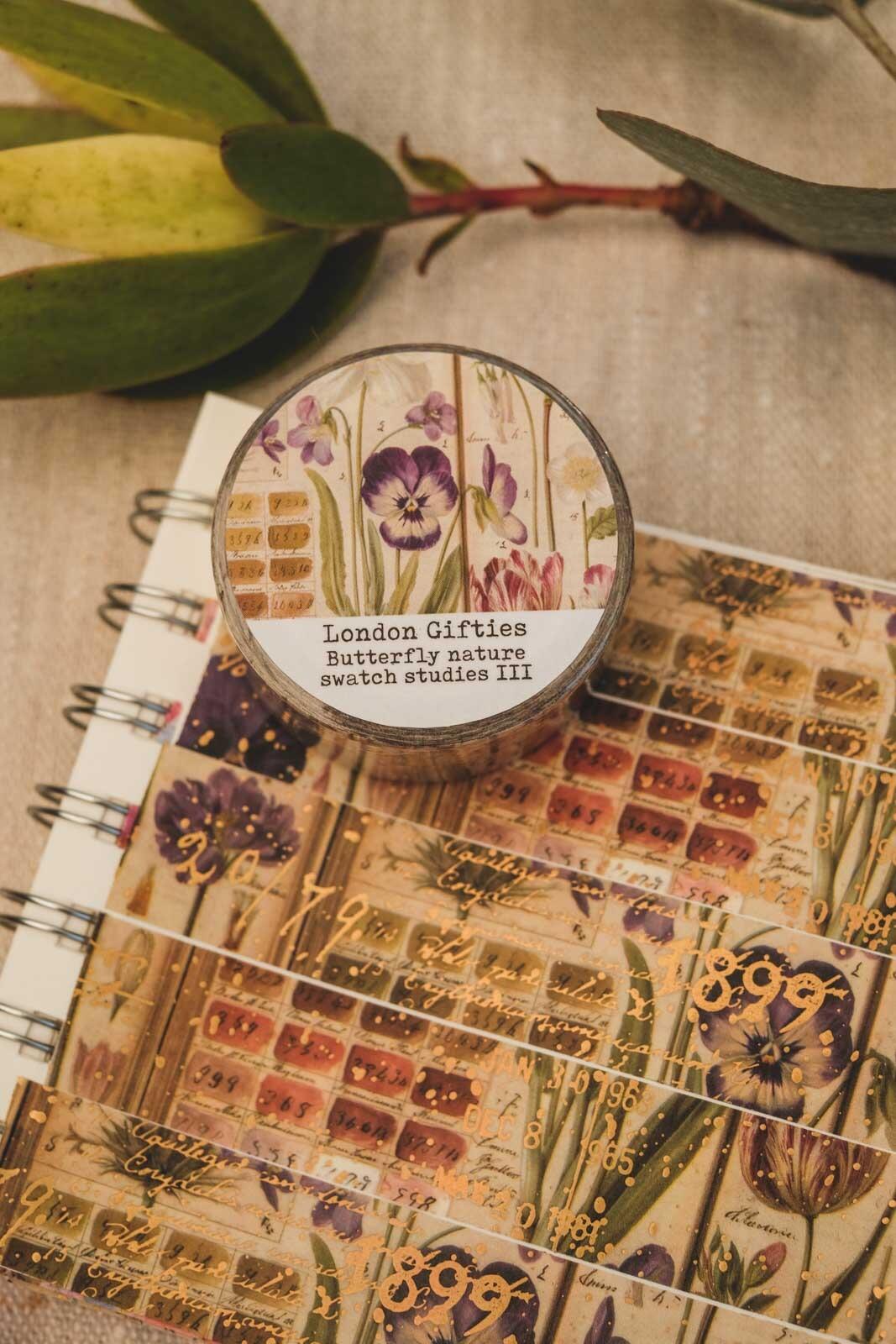 London Gifties Butterfly nature swatch studies III washi tape image 3