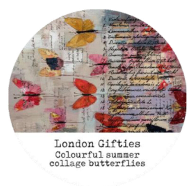 London Gifties Colourful Summer Collage Butterflies 2cm Washi Tape with Holographic Foil