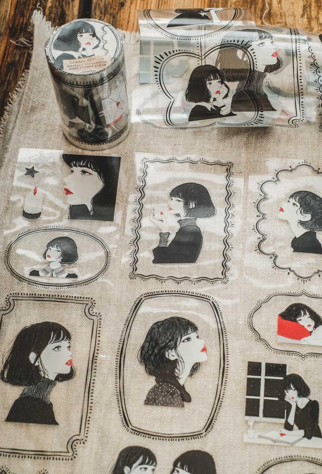 Emotive Thoughtful Mono Framed Girls London Gifties tape