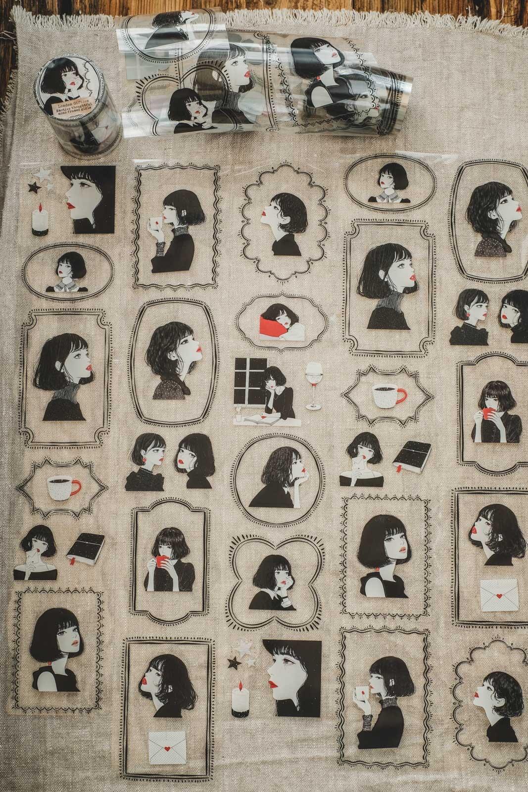 Emotive Thoughtful Mono Framed Girls London Gifties tape