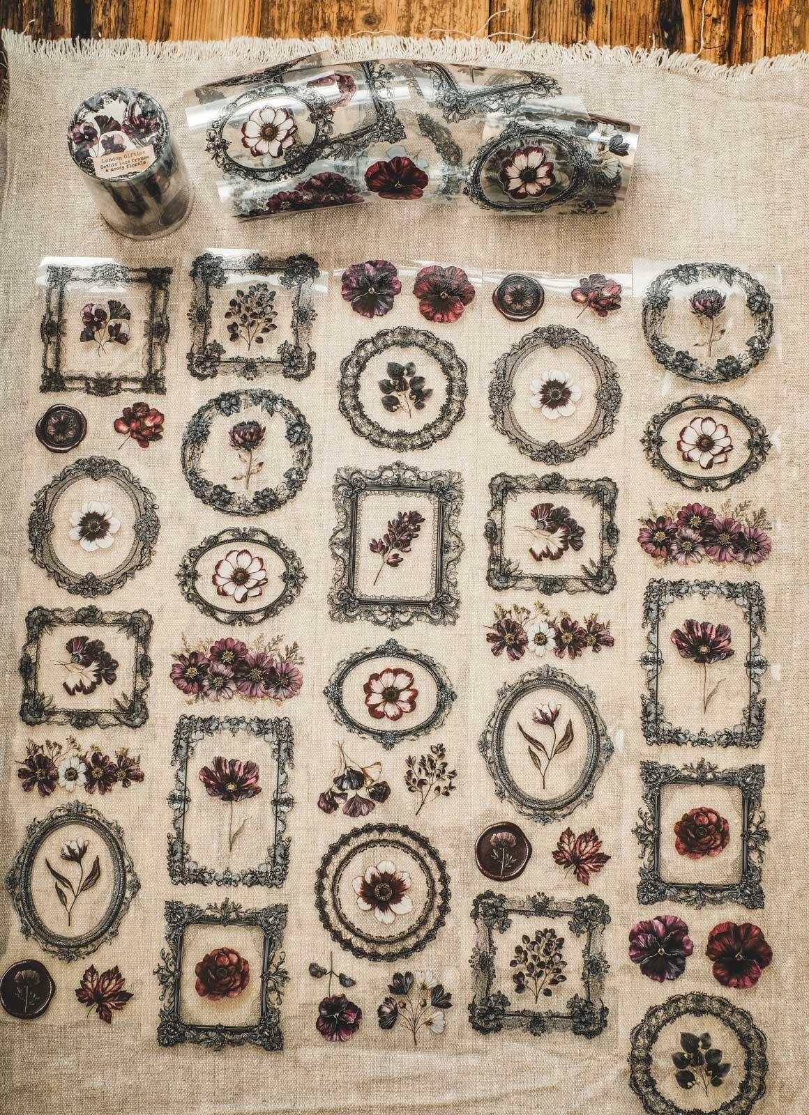 Gothic Lace Frames & Moody Florals London Gifties tape