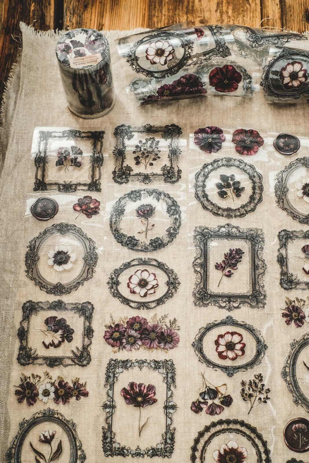 Gothic Lace Frames & Moody Florals London Gifties tape