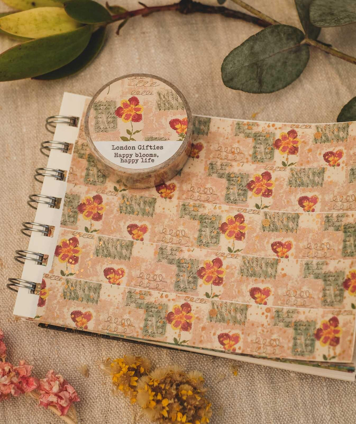 London Gifties Happy blooms, happy life washi tape image 2