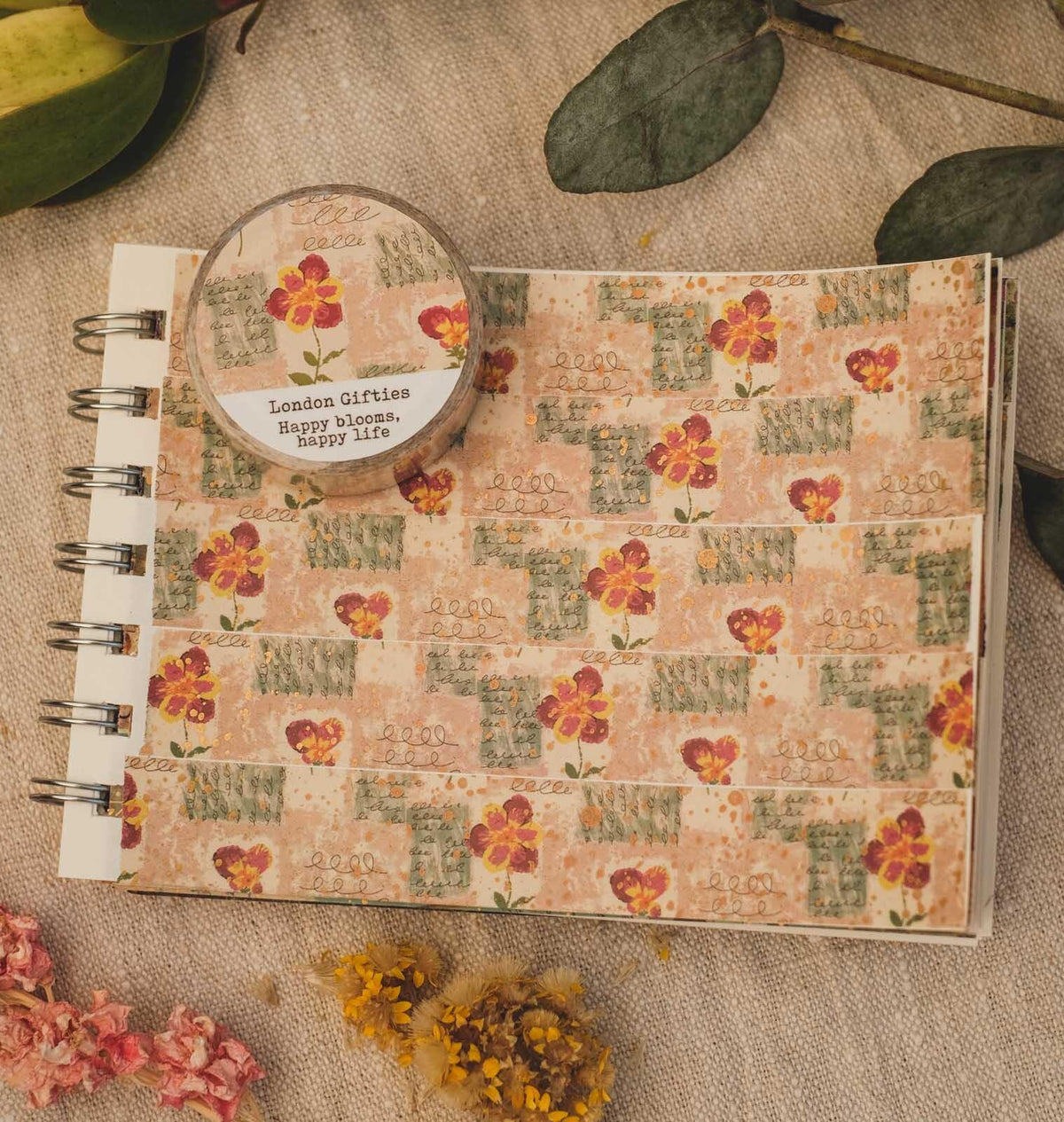 London Gifties Happy blooms, happy life washi tape image 3