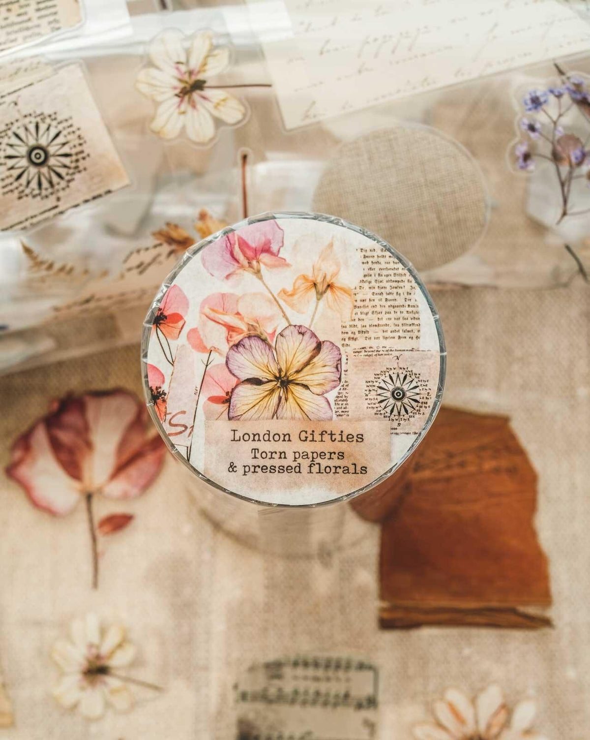 Torn Papers & Pressed Florals London Gifties tape