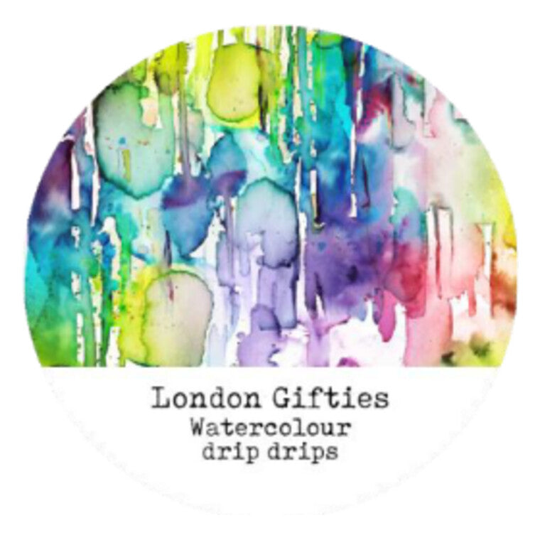 London Gifties Watercolour Drip Drips 2cm Washi Tape with Holographic Foil