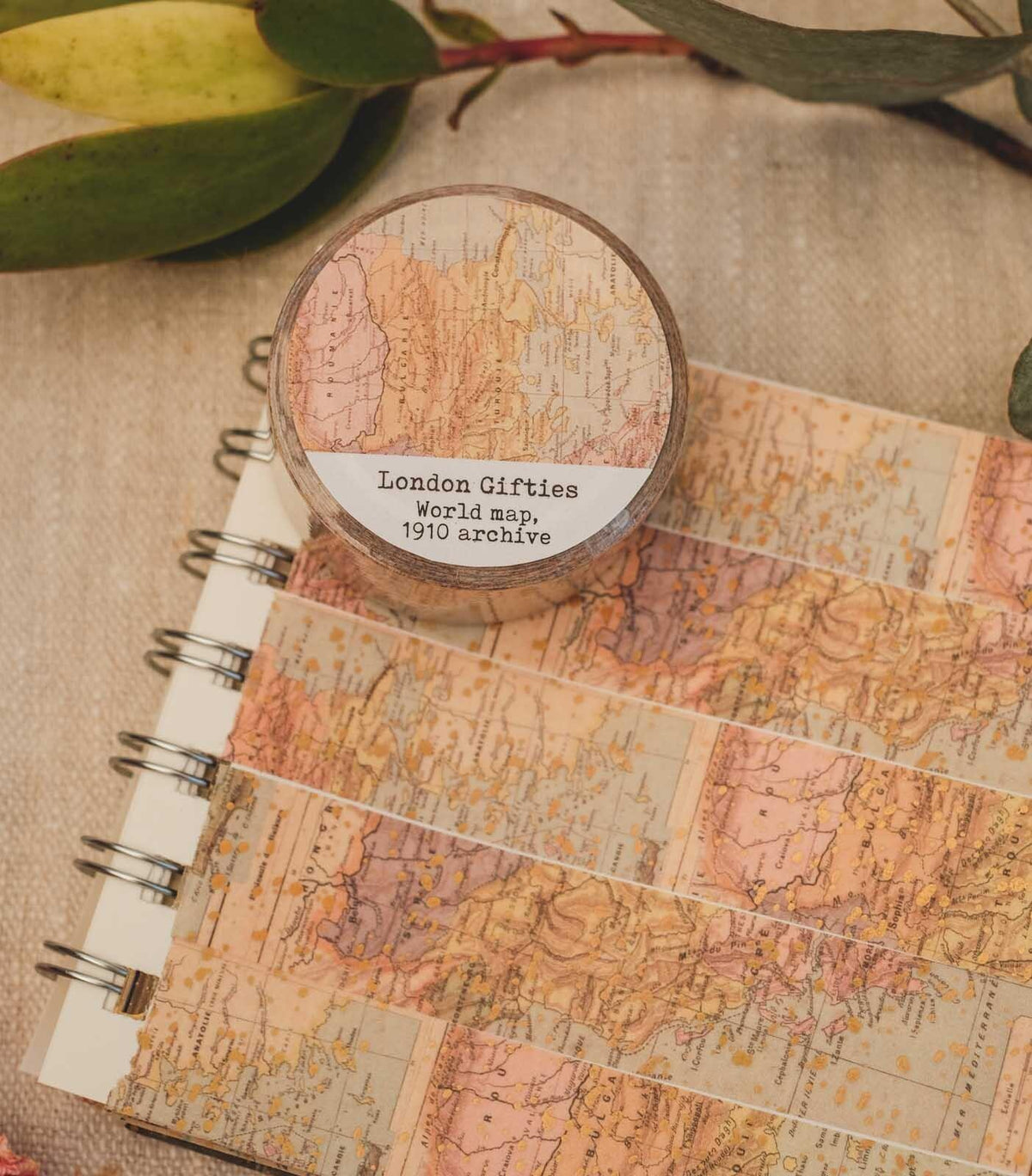 London Gifties World map, 1910 archive washi tape image 1